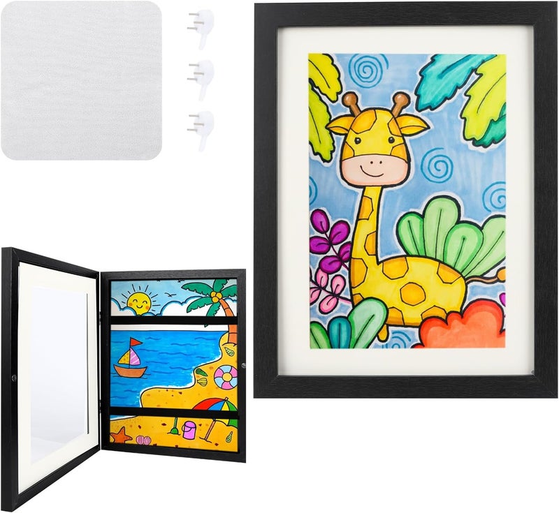 timoplus Kids Art Frames Front Opening A4, Childrens Artwork Display Picture Frame, Display Pictures in Portrait or Landscape, Artwork Display Storage Frames For Children Drawing Crafting,Holds 100 Paper Pcs - Image 1
